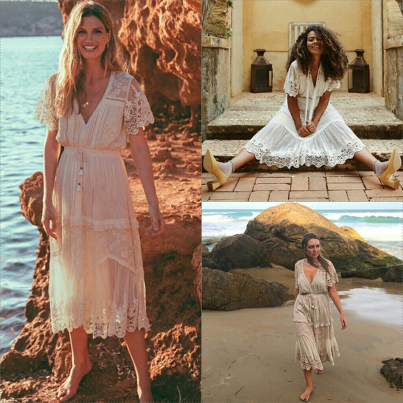 New spell designs Maggie embroidered midi dress S - Picture 5 of 8